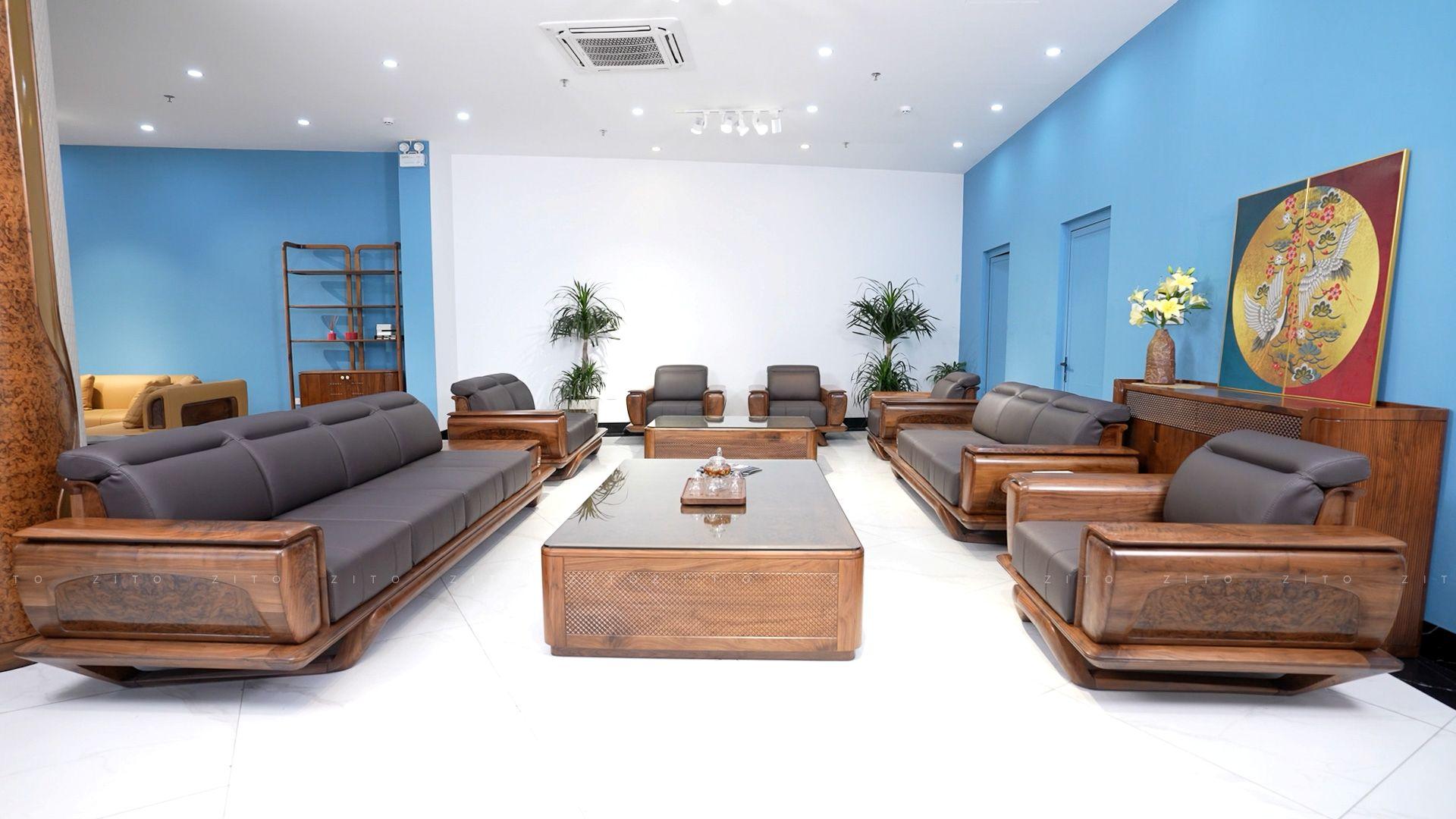 Sofa gỗ ZG 193 4 ghế đơn đối 2 văng