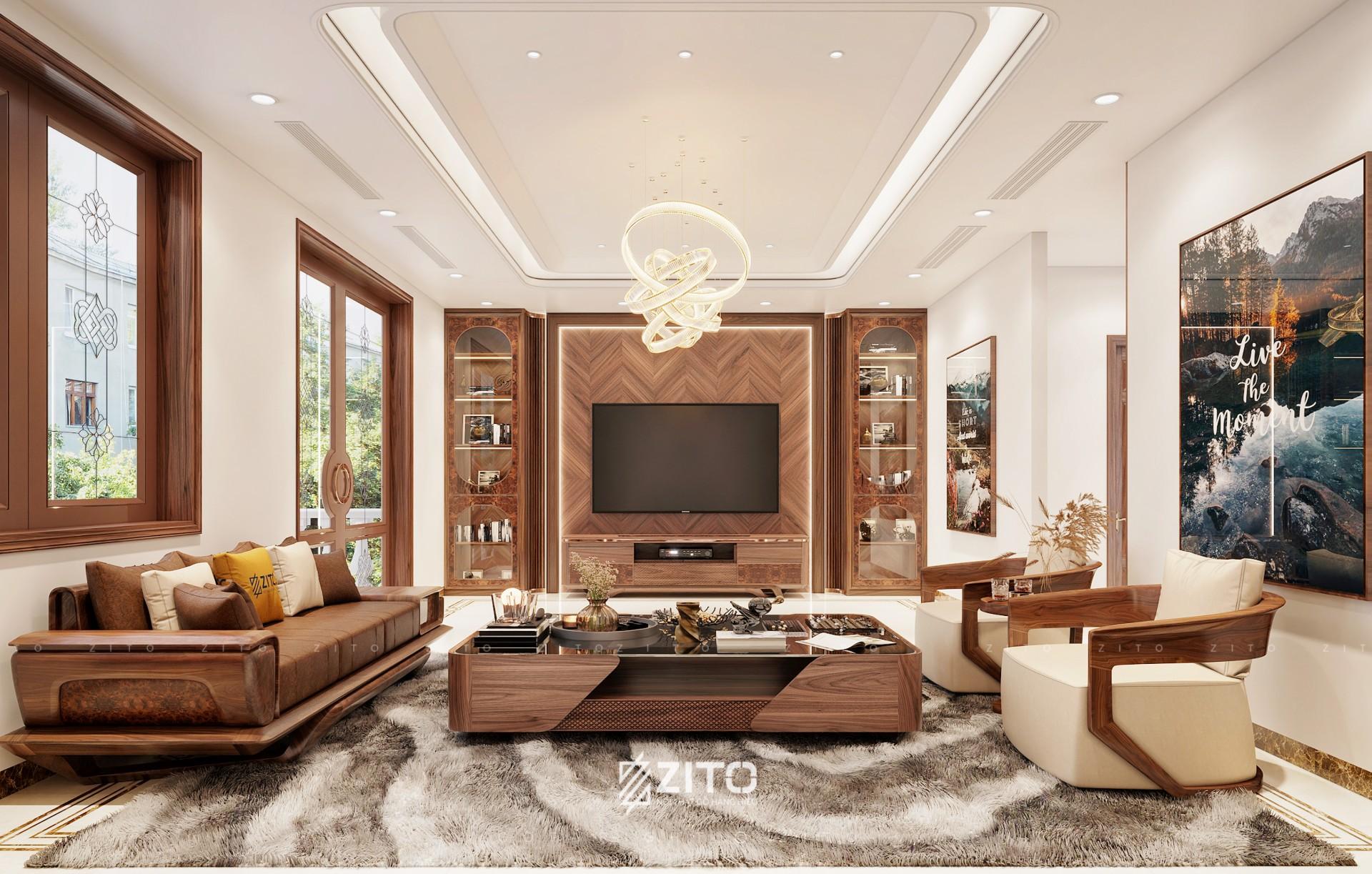 Mẫu sofa gỗ ZG 193 nhà vườn nghỉ dưỡng