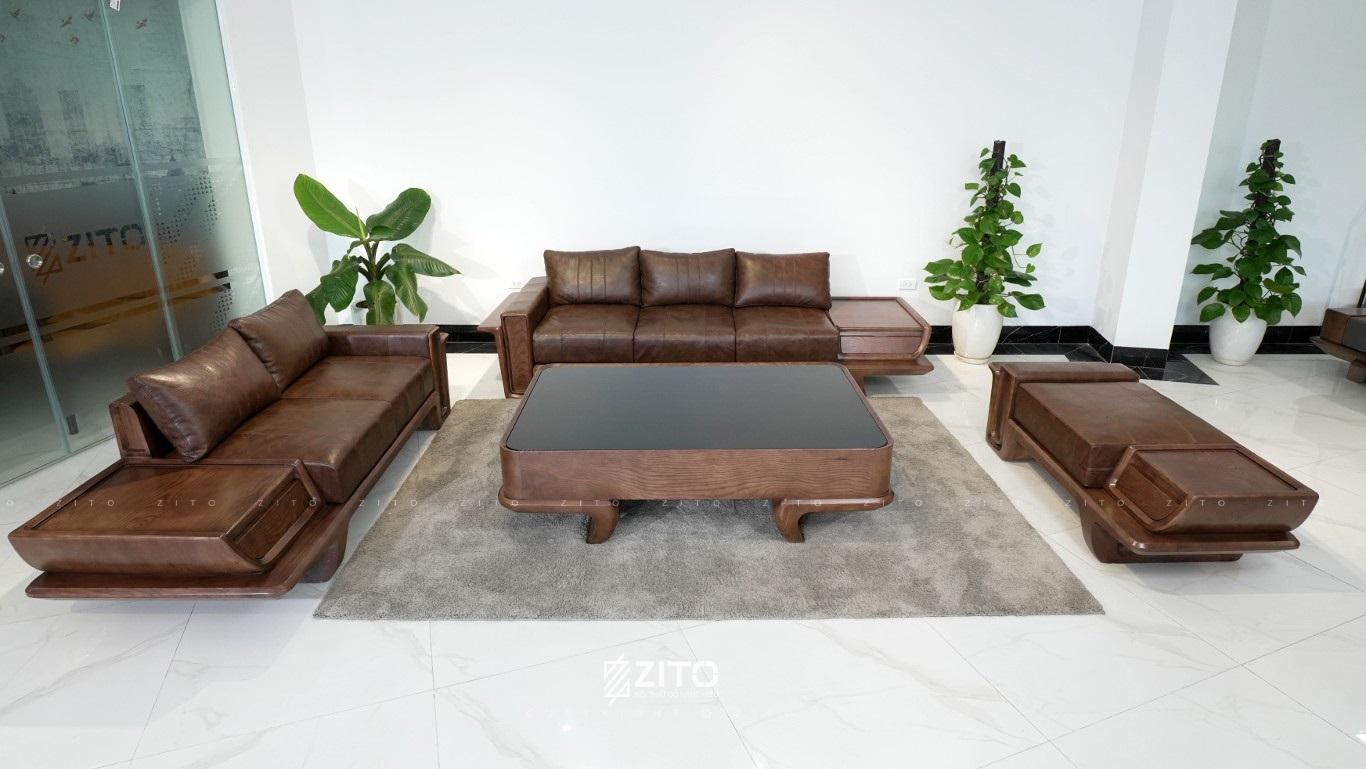 Sofa gỗ sồi chữ U ZG 186 ZITO