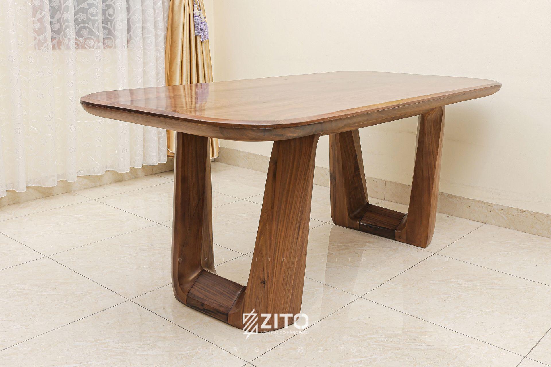 Bàn ăn gỗ óc chó hàng sẵn ZBA 608