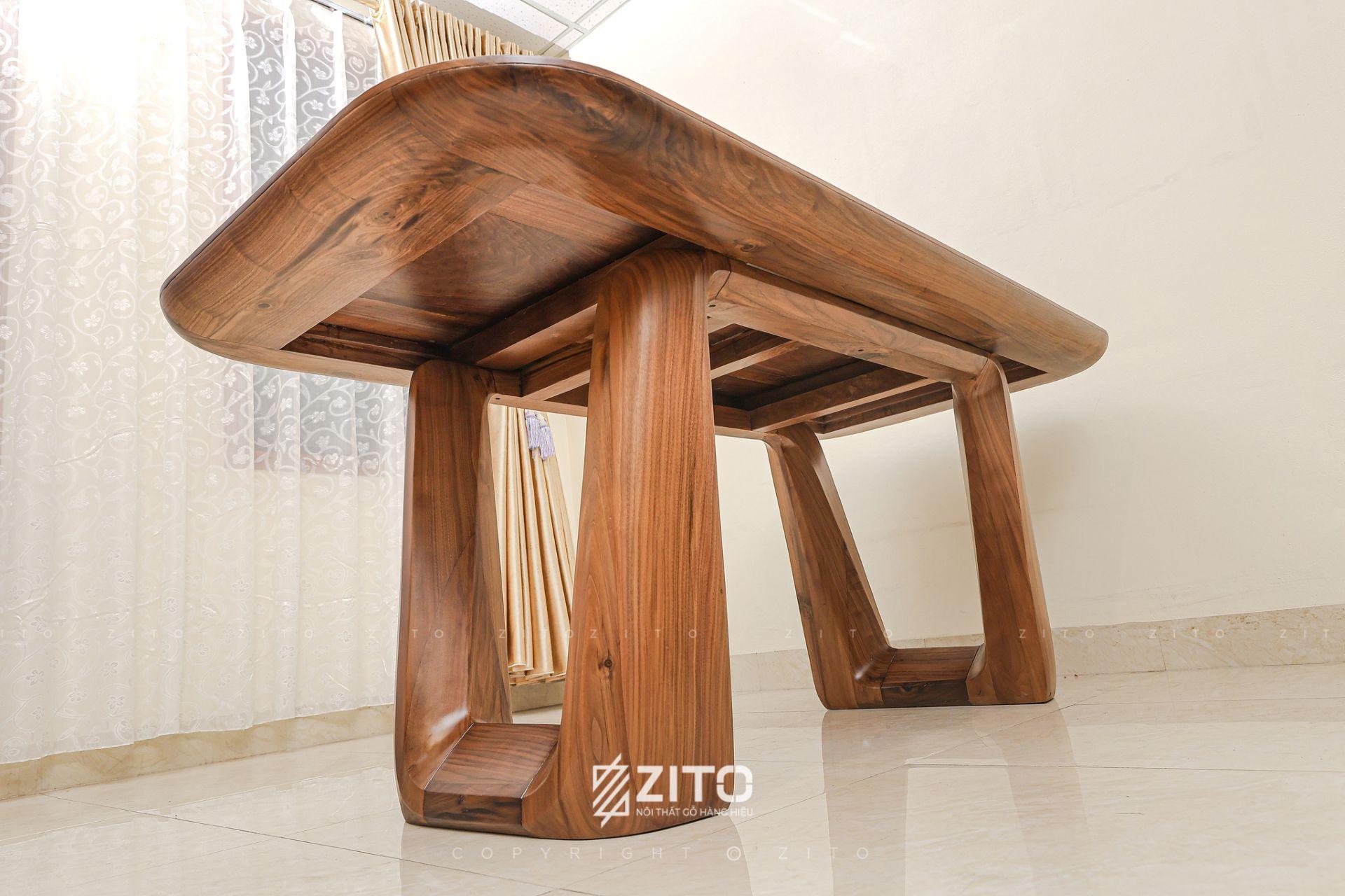 Bàn ăn gỗ óc chó hàng sẵn ZBA 608