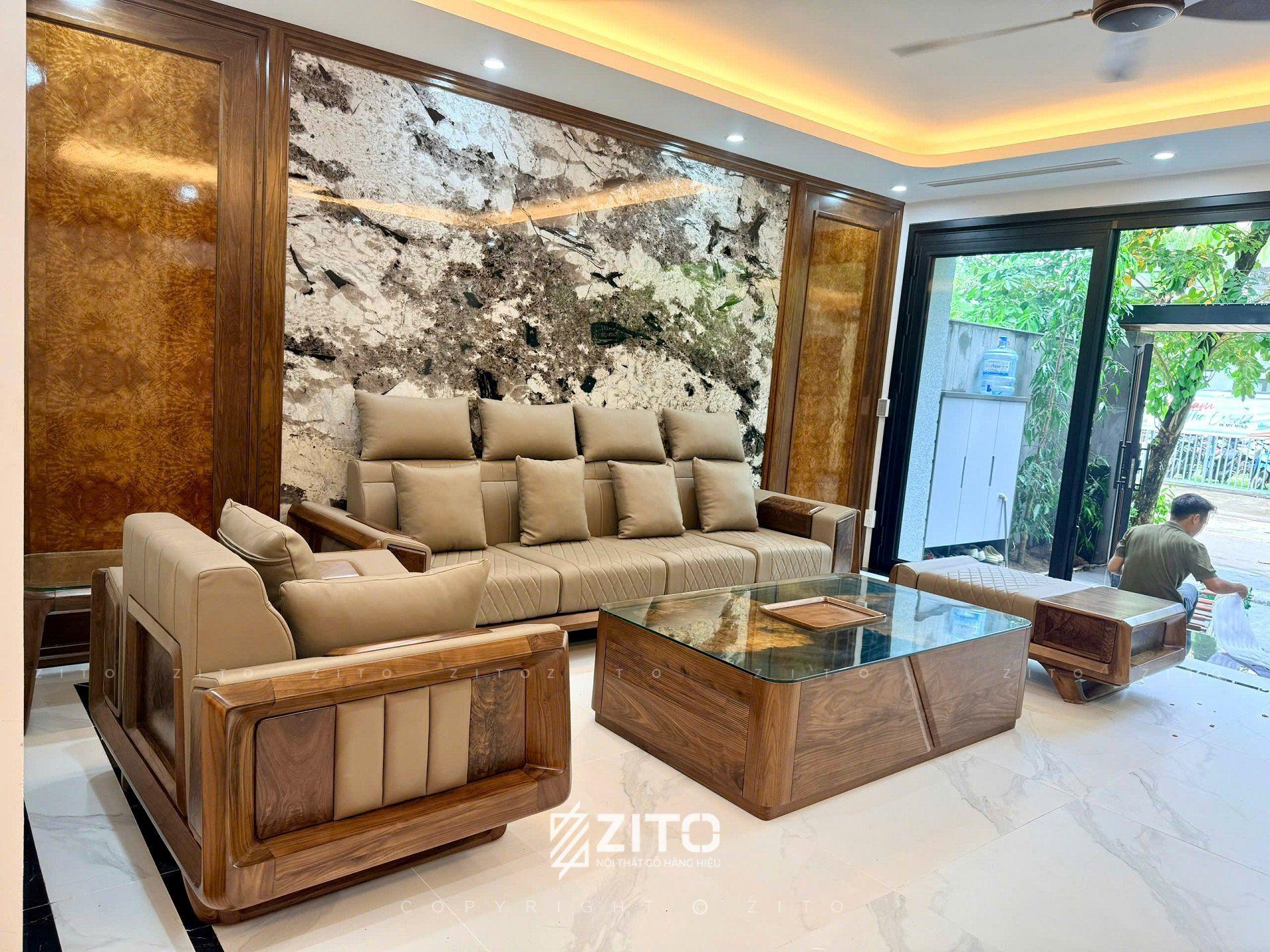 Bàn giao sofa gỗ óc chó ZG 190 