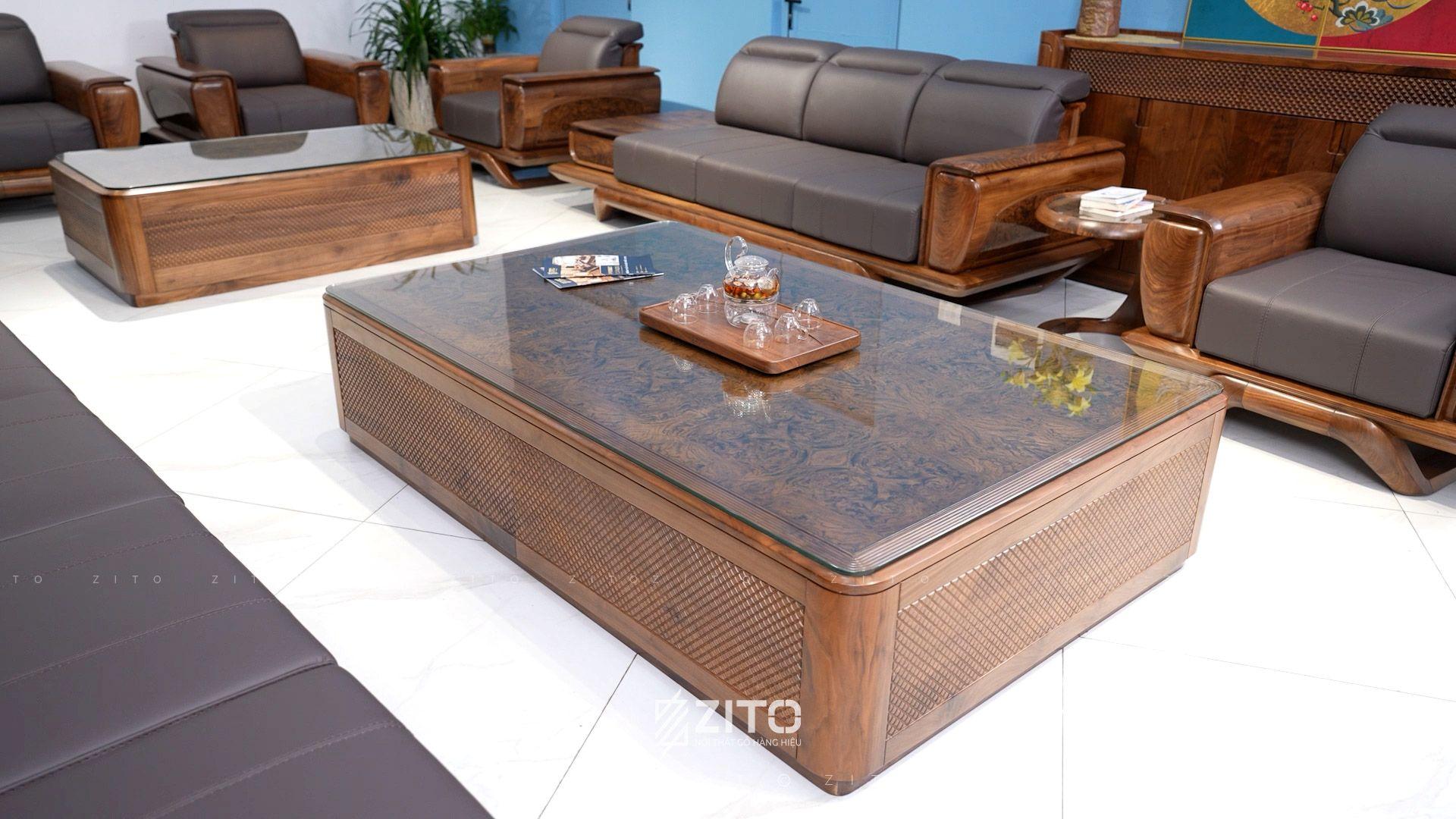 Bàn trà sofa gỗ óc chó