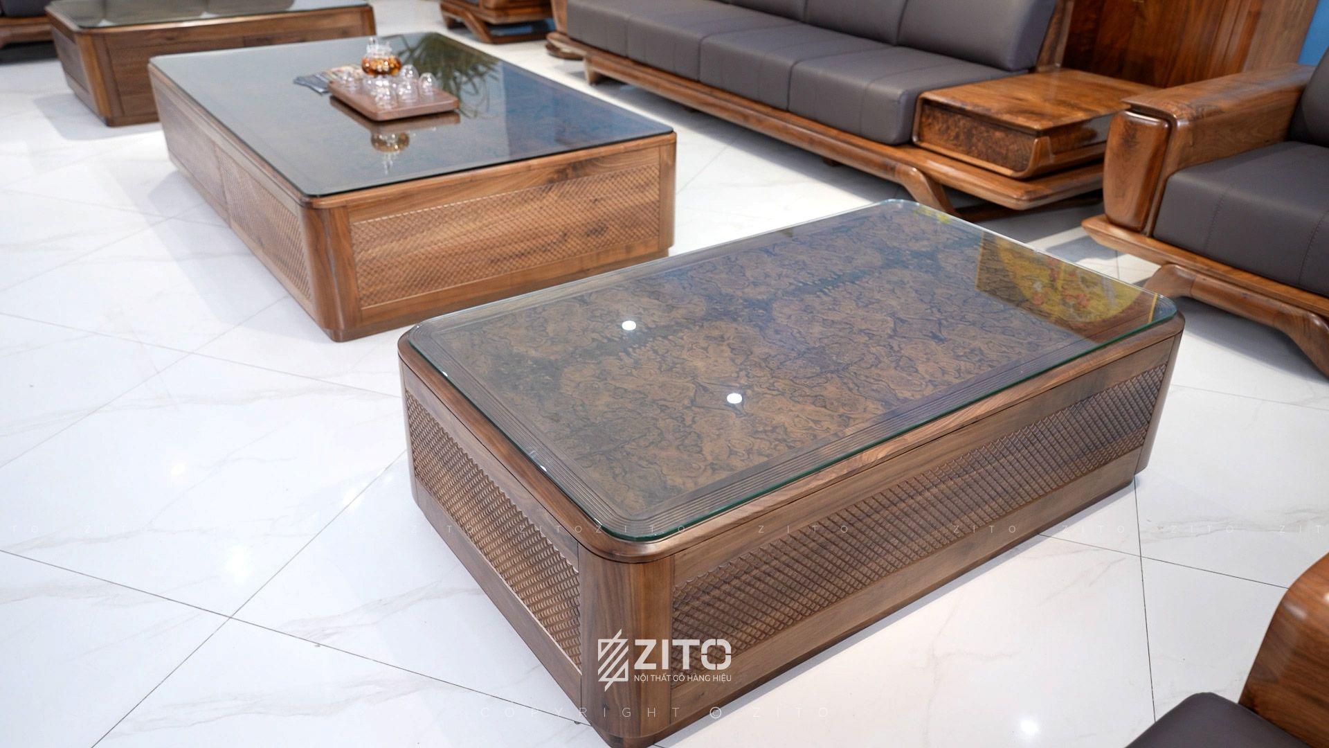 Bàn trà gỗ óc chó ZB 002
