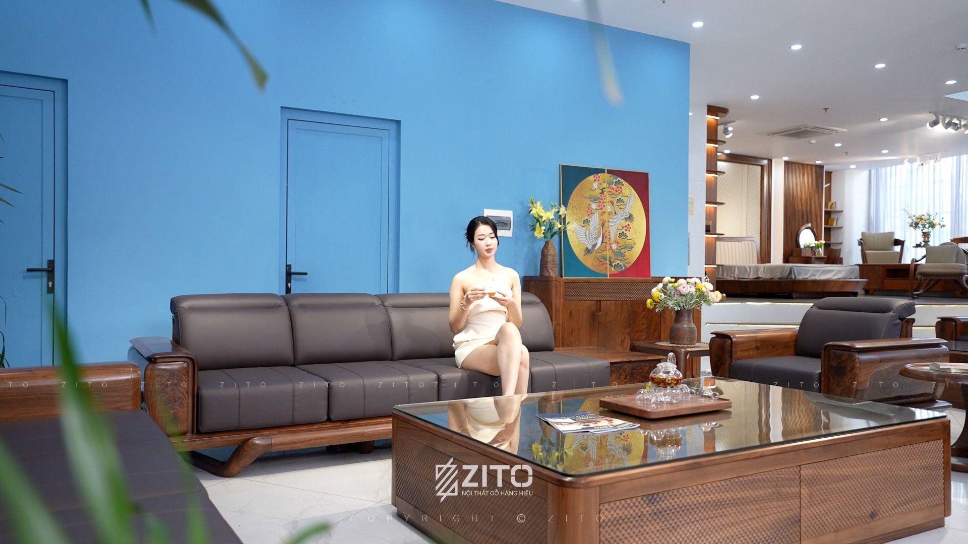 Bàn trà gỗ óc chó ZB 002
