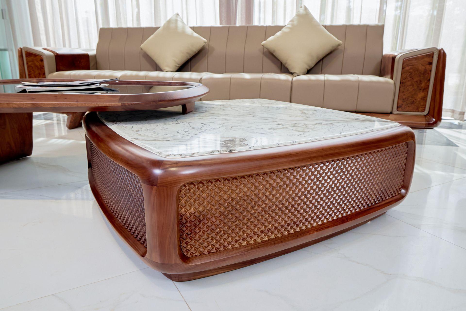 Bàn trà gỗ óc chó ZB 006