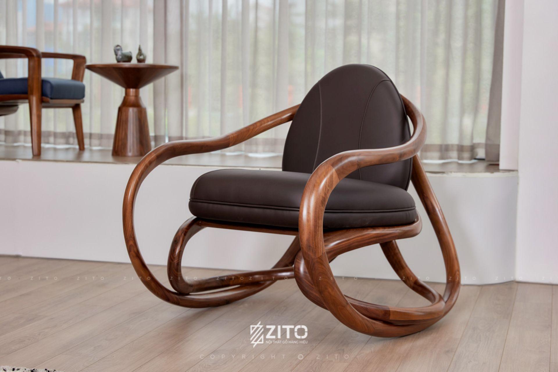 Ghế thư giãn gỗ óc chó ZC 001