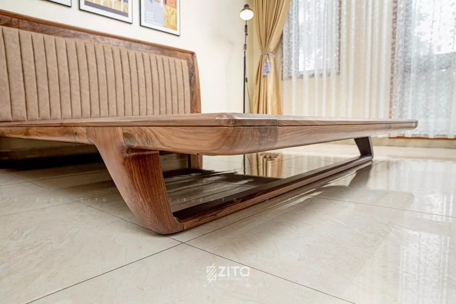 Giường ngủ ZA 808 gỗ óc chó