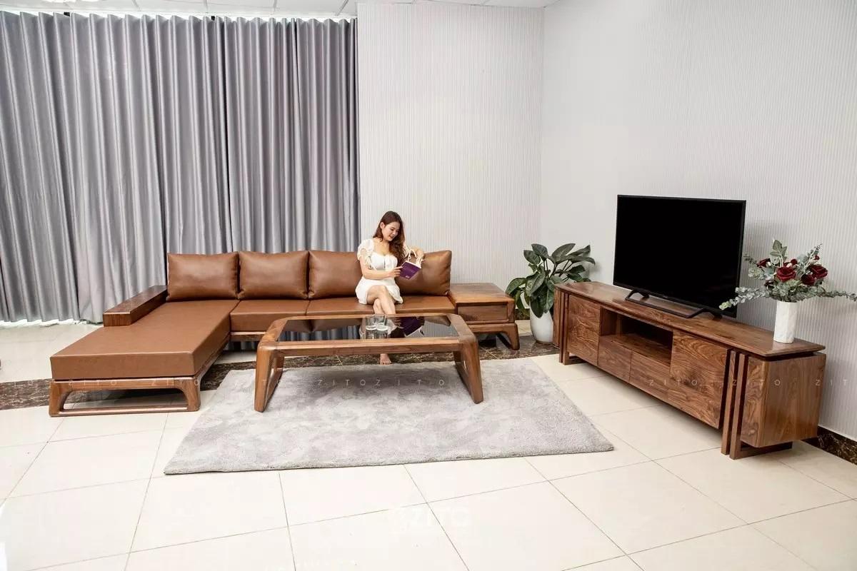 Kệ tivi gỗ óc chó đẹp ZK 514