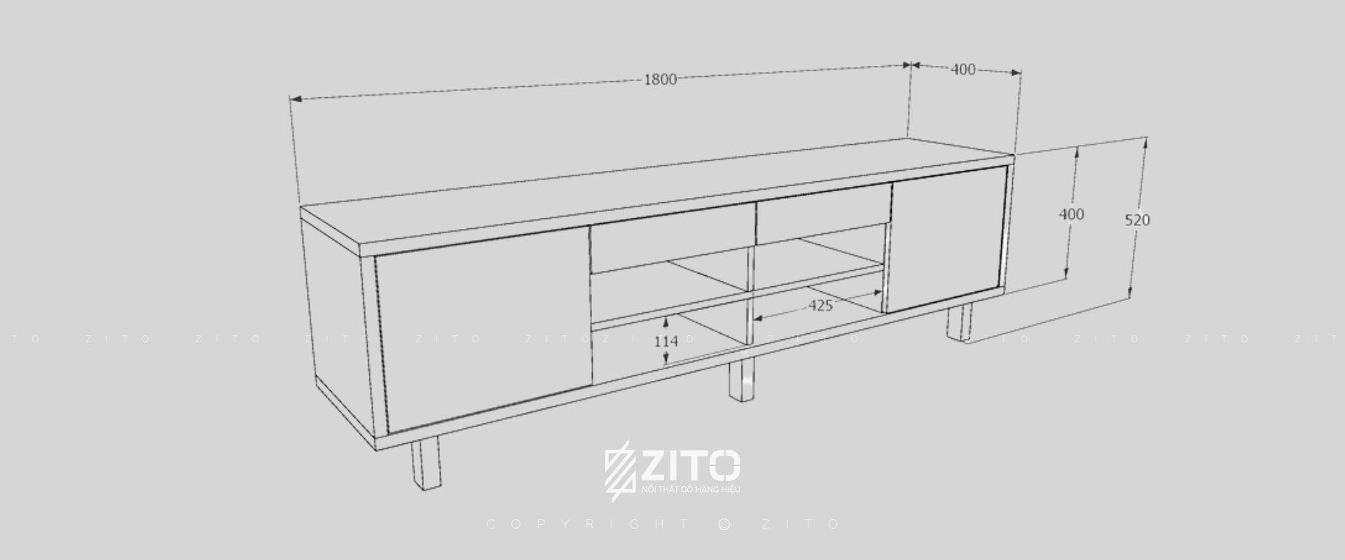 Kích thước kệ tivi gia đình có thể tham khảo cho không gian nhà mình
