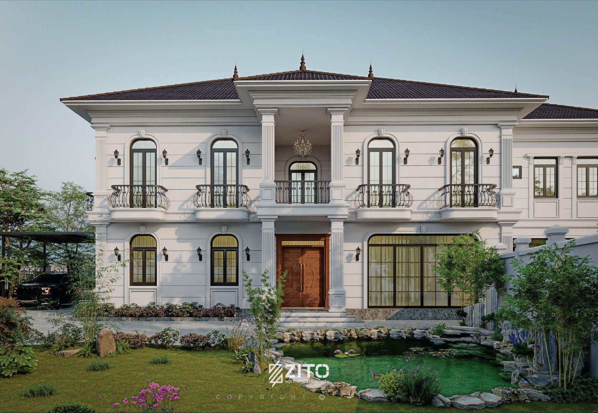 mẫu biệt thự tân cổ điển 2 tầng Bắc Giang
