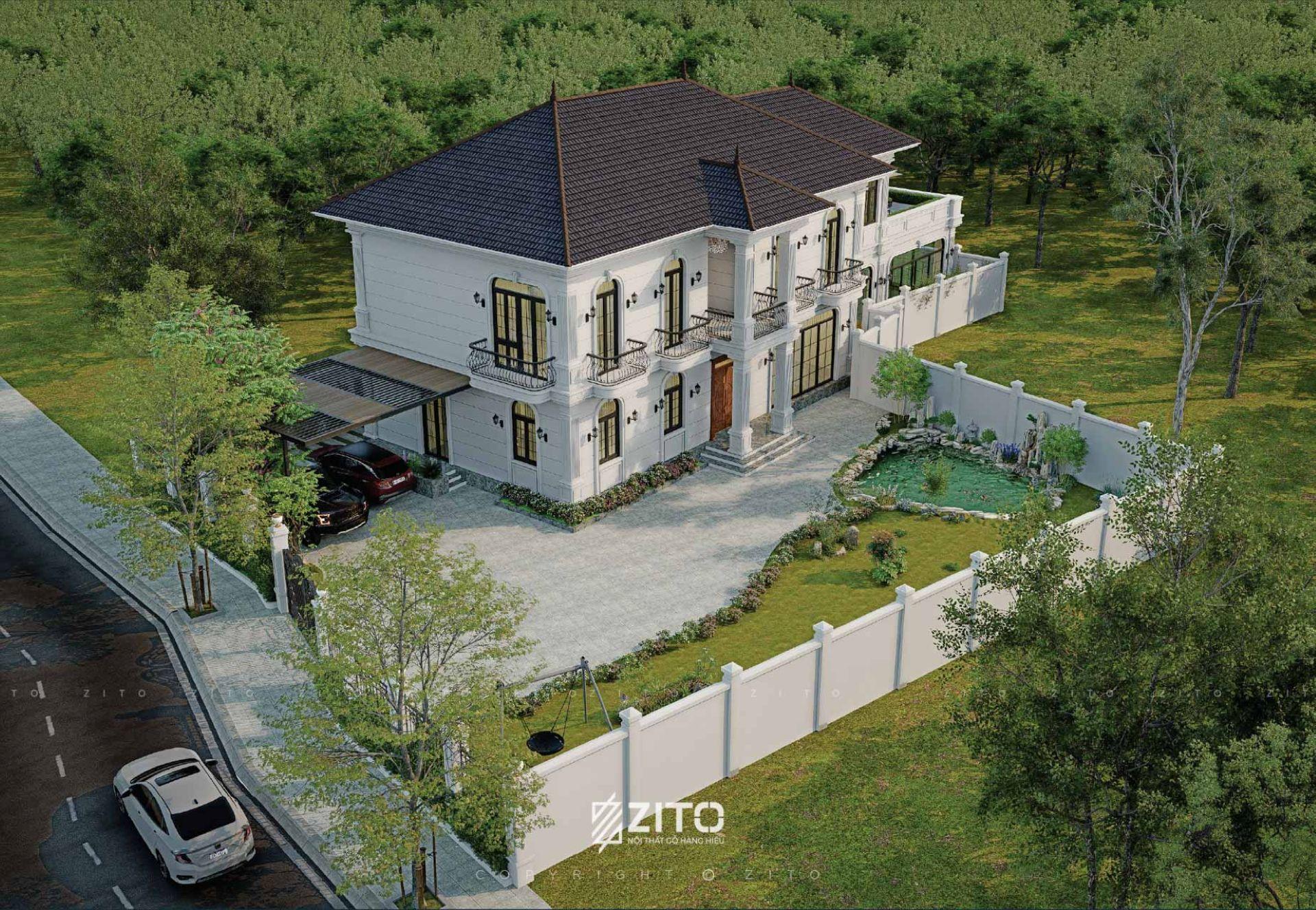 mẫu biệt thự tân cổ điển 2 tầng Bắc Giang
