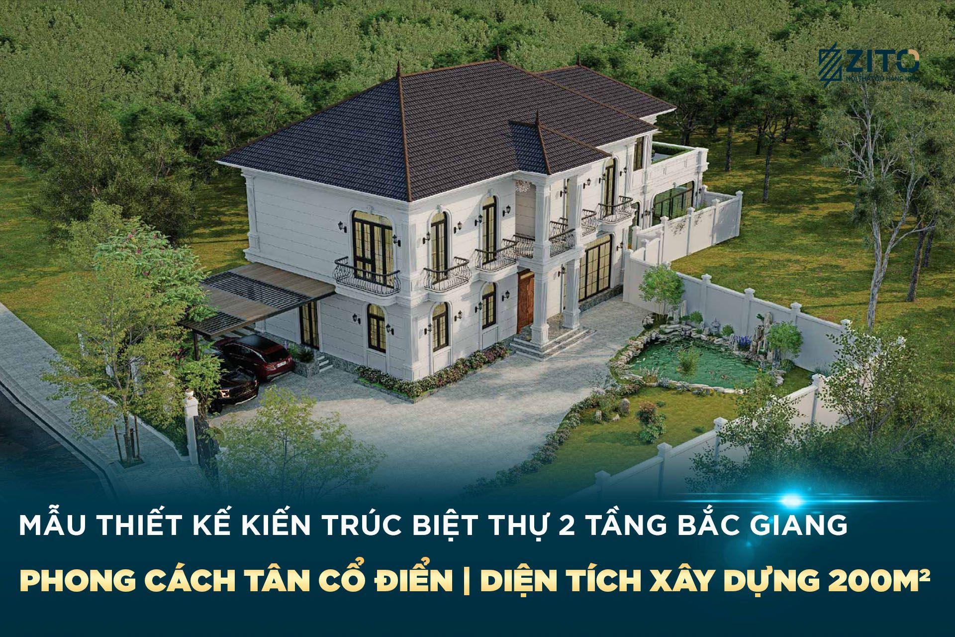 mẫu biệt thự tân cổ điển 2 tầng Bắc Giang
