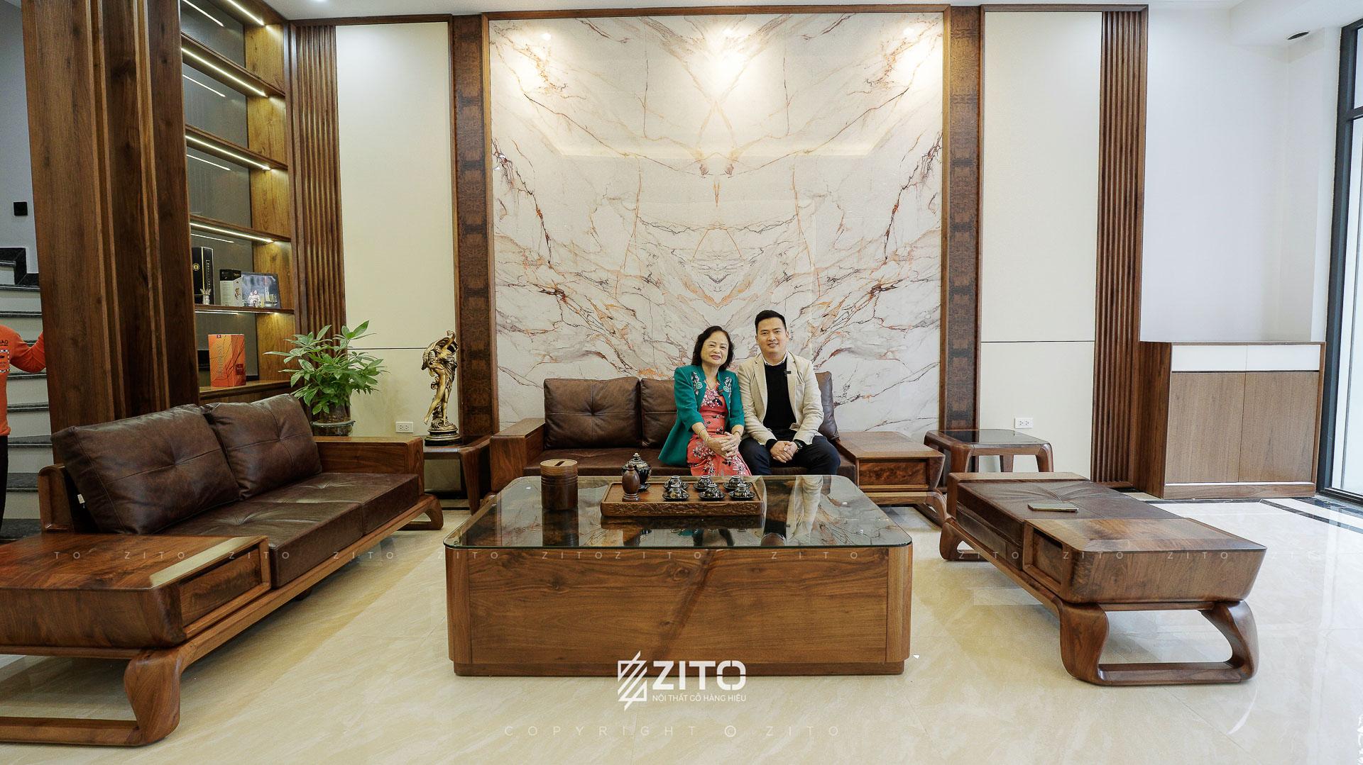 Review thiết kế thi công biệt thự Vinhomes Ocean Park - không gian phòng khách chính