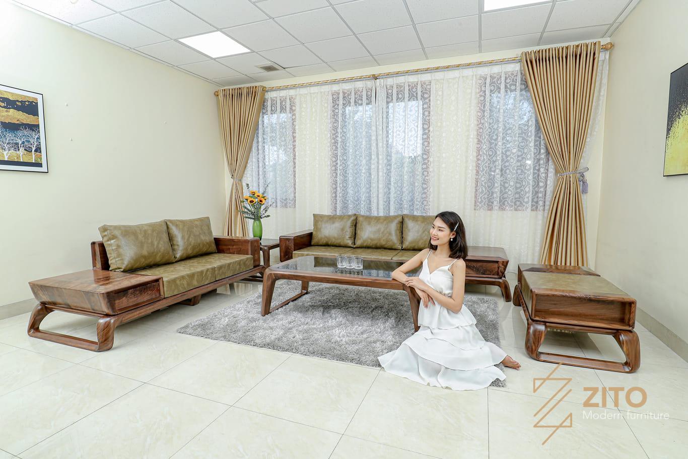 Mẫu sofa ZG 160 gõ óc chó nằm trong bộ sưu tập LuxZITO đẳng cấp nhất năm 2021