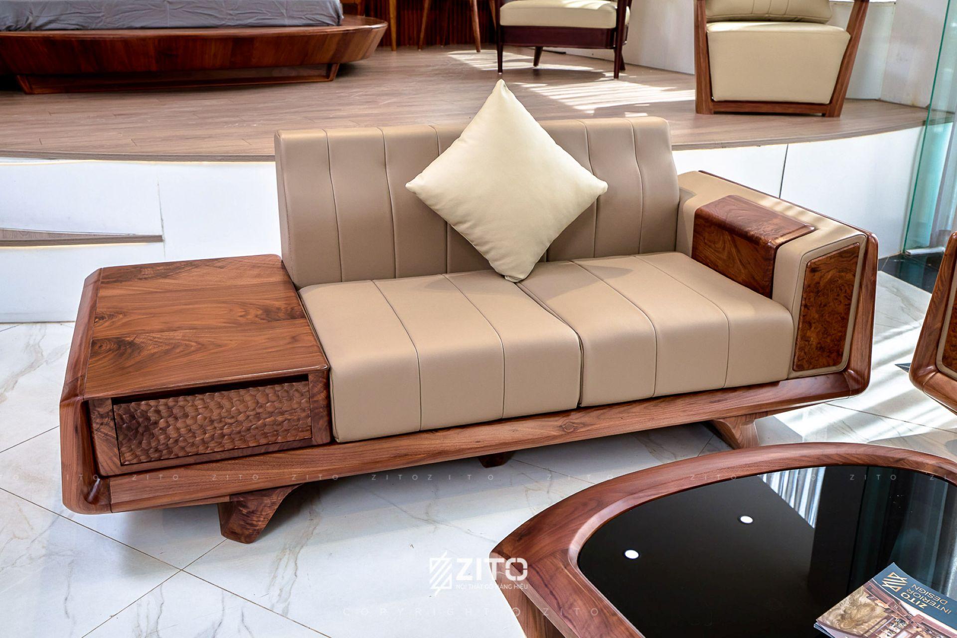 Sofa gỗ óc chó ZG 190 4 chỗ
