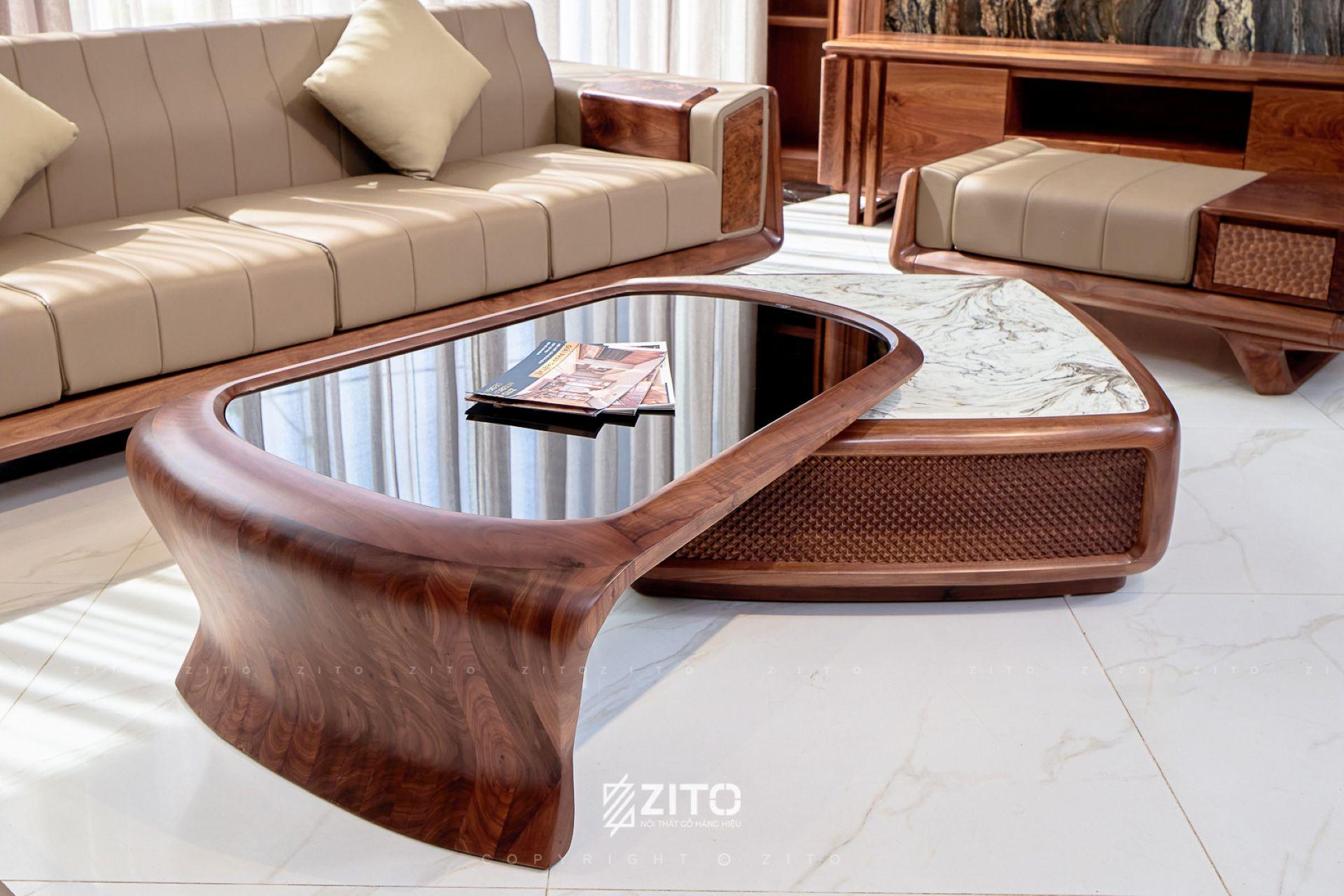 Sofa gỗ óc chó ZG 190 4 chỗ
