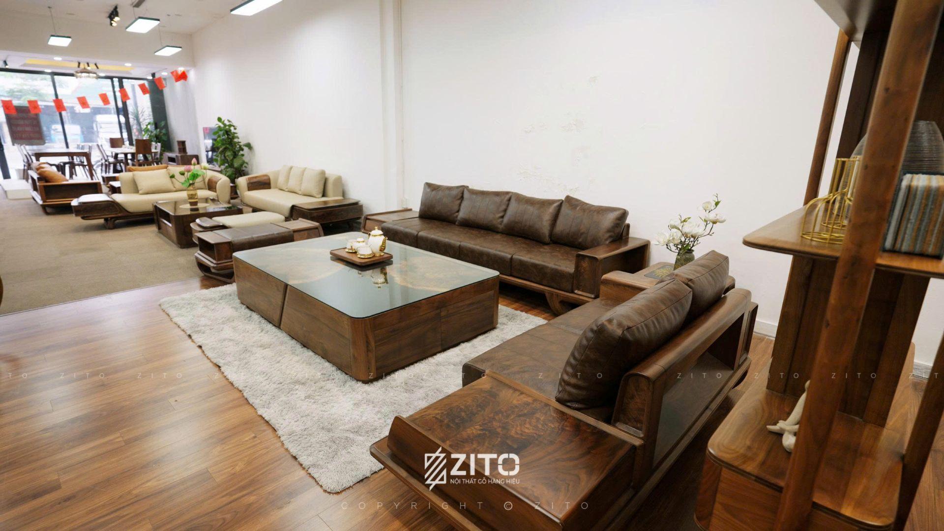 Sofa gỗ óc chó luxury ZG 179