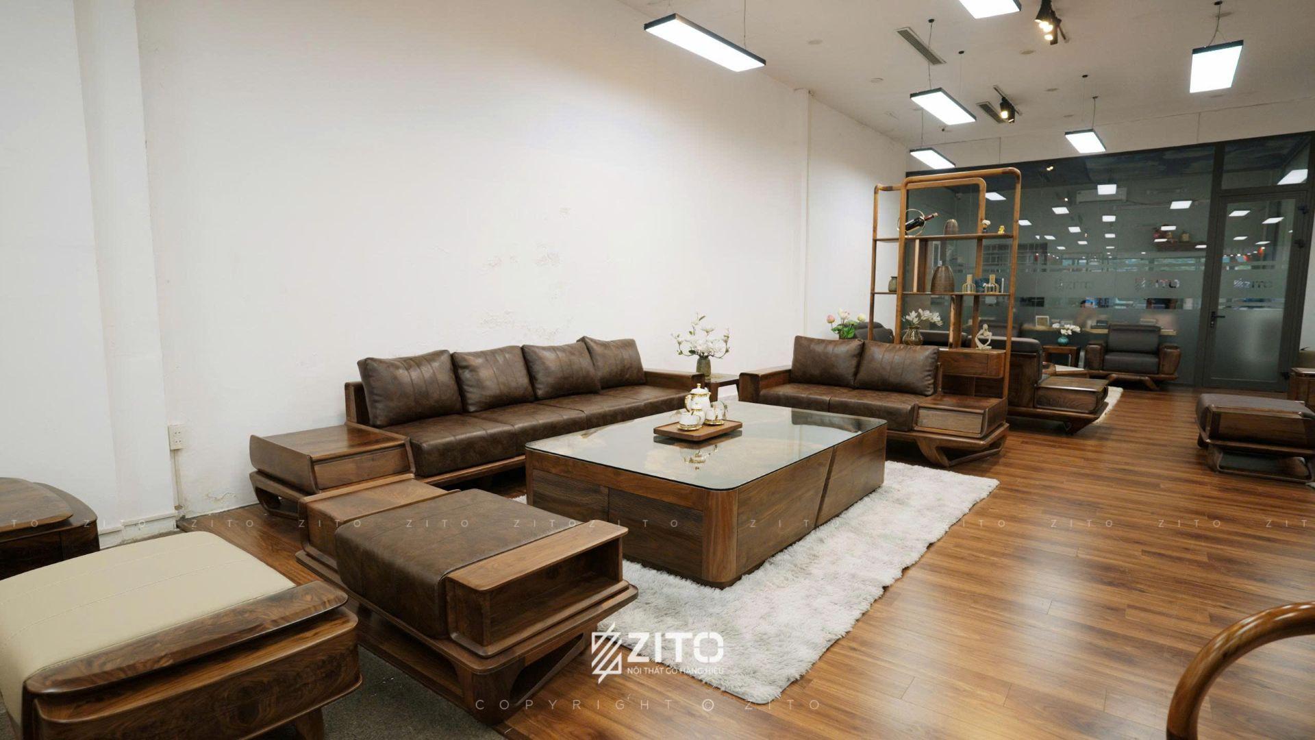 Sofa gỗ óc chó luxury ZG 179