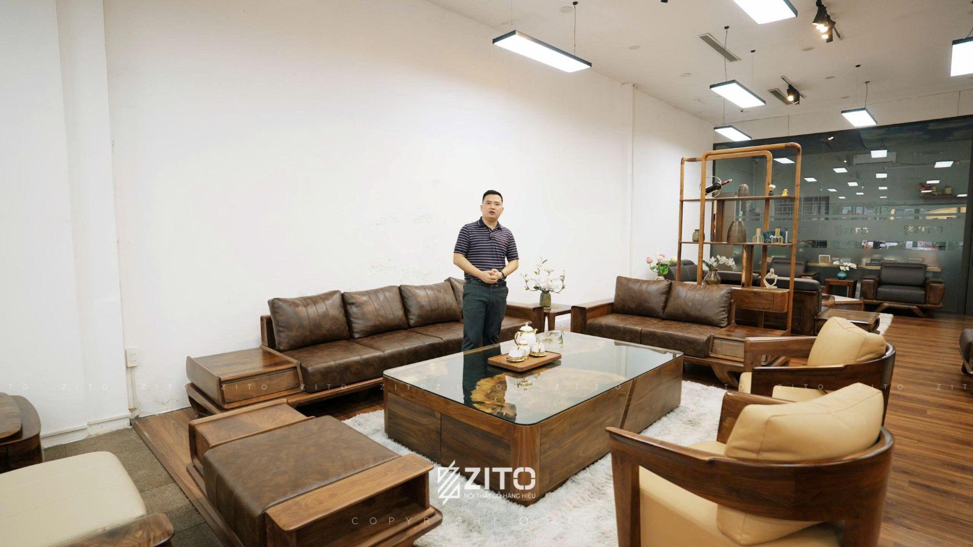 Sofa gỗ óc chó luxury ZG 179