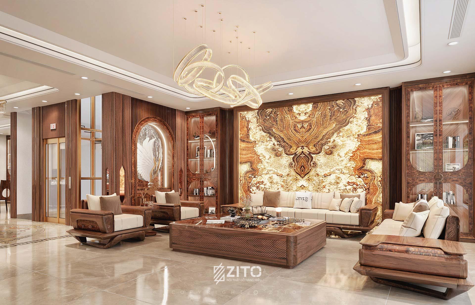 Sofa gỗ óc chó ZG 193 cho người có gu