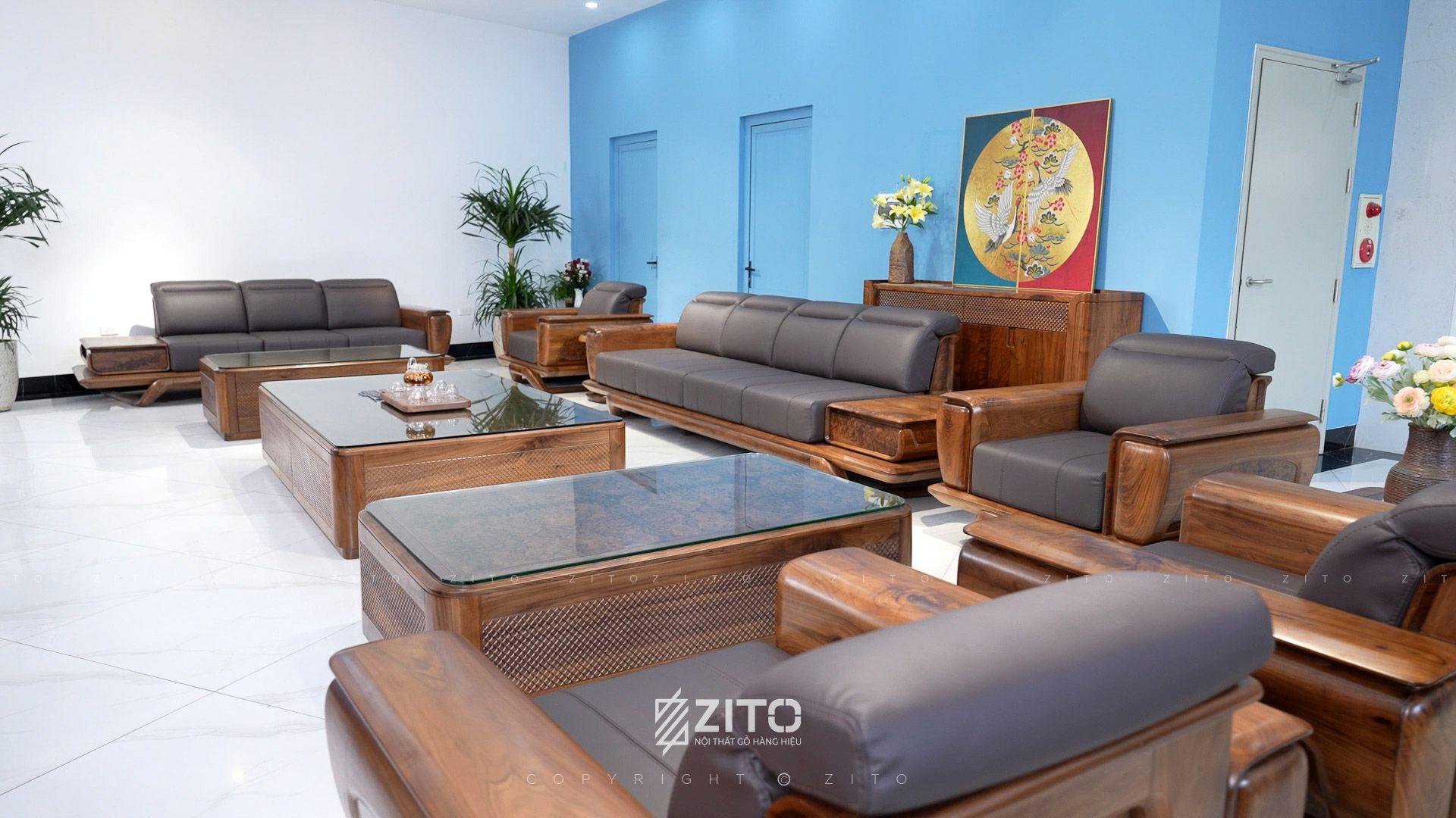 Sofa gỗ ZG 193 2 văng 4 ghế đơn
