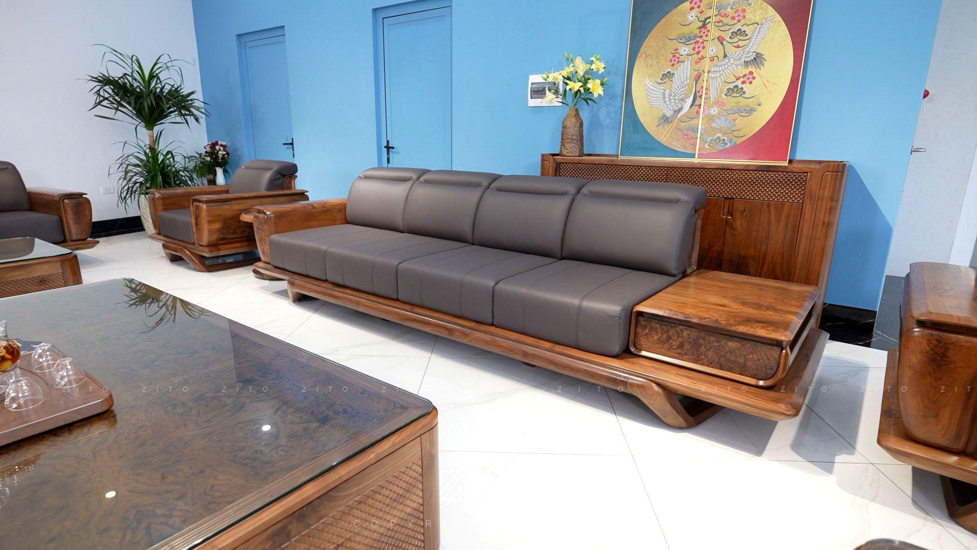 Sofa gỗ ZG 193 2 văng 4 ghế đơn
