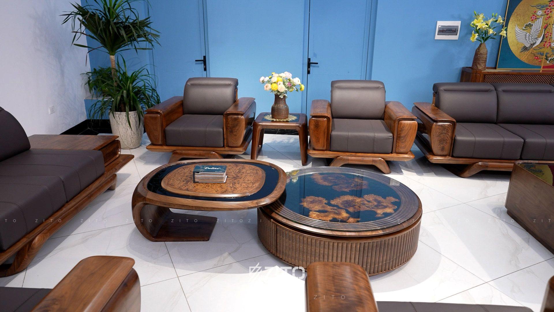 Sofa ZG 193 chữ U 3 văng 4 ghế đơn 