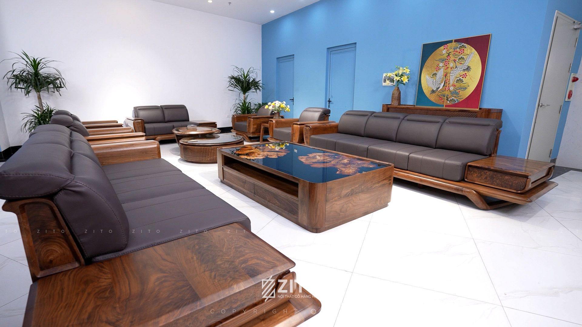 Sofa ZG 193 chữ U 3 văng 4 ghế đơn 