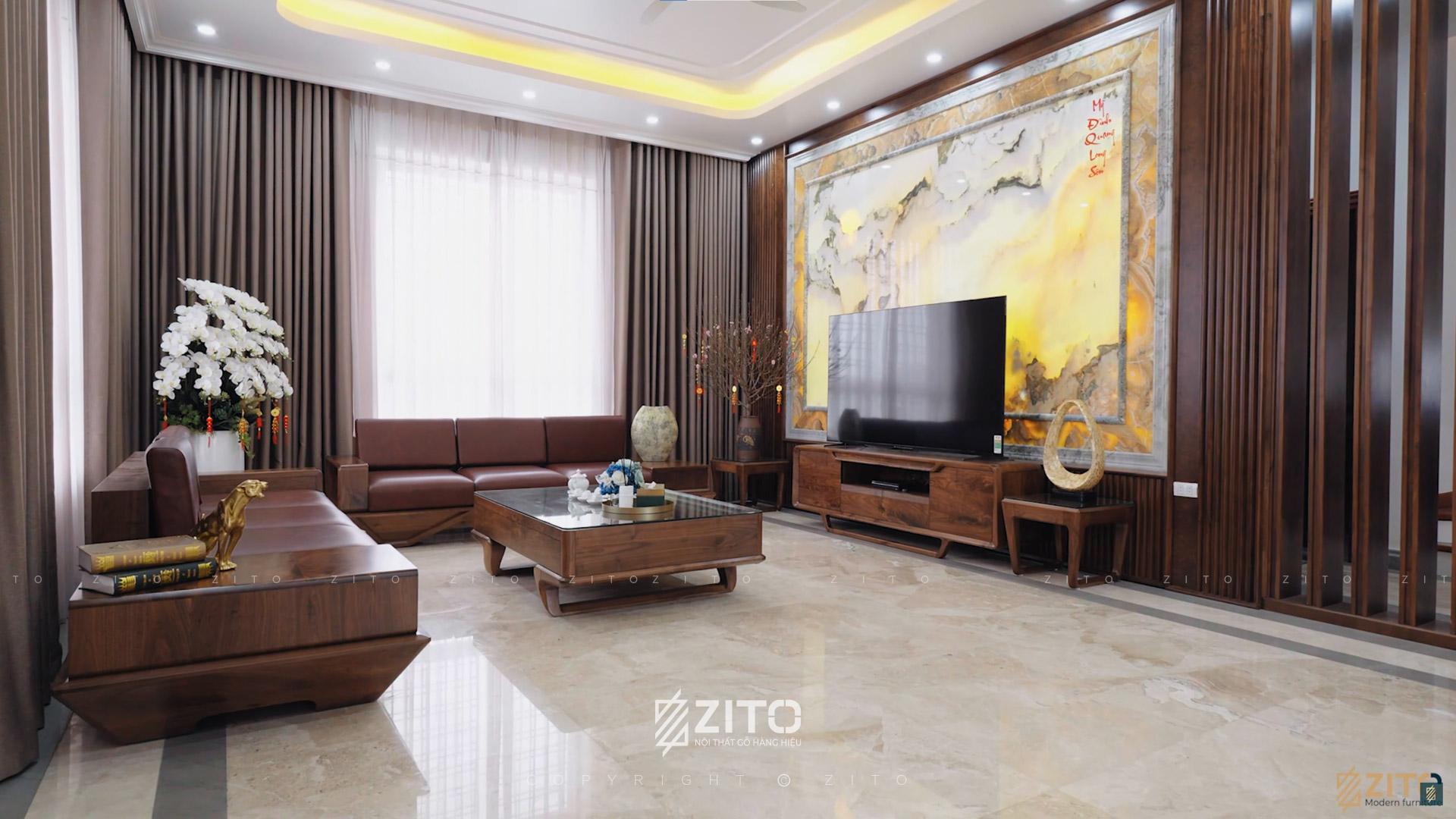 Thực tế hoàn thiện phòng khách biệt thự đẹp chuẩn hơn cả 3D