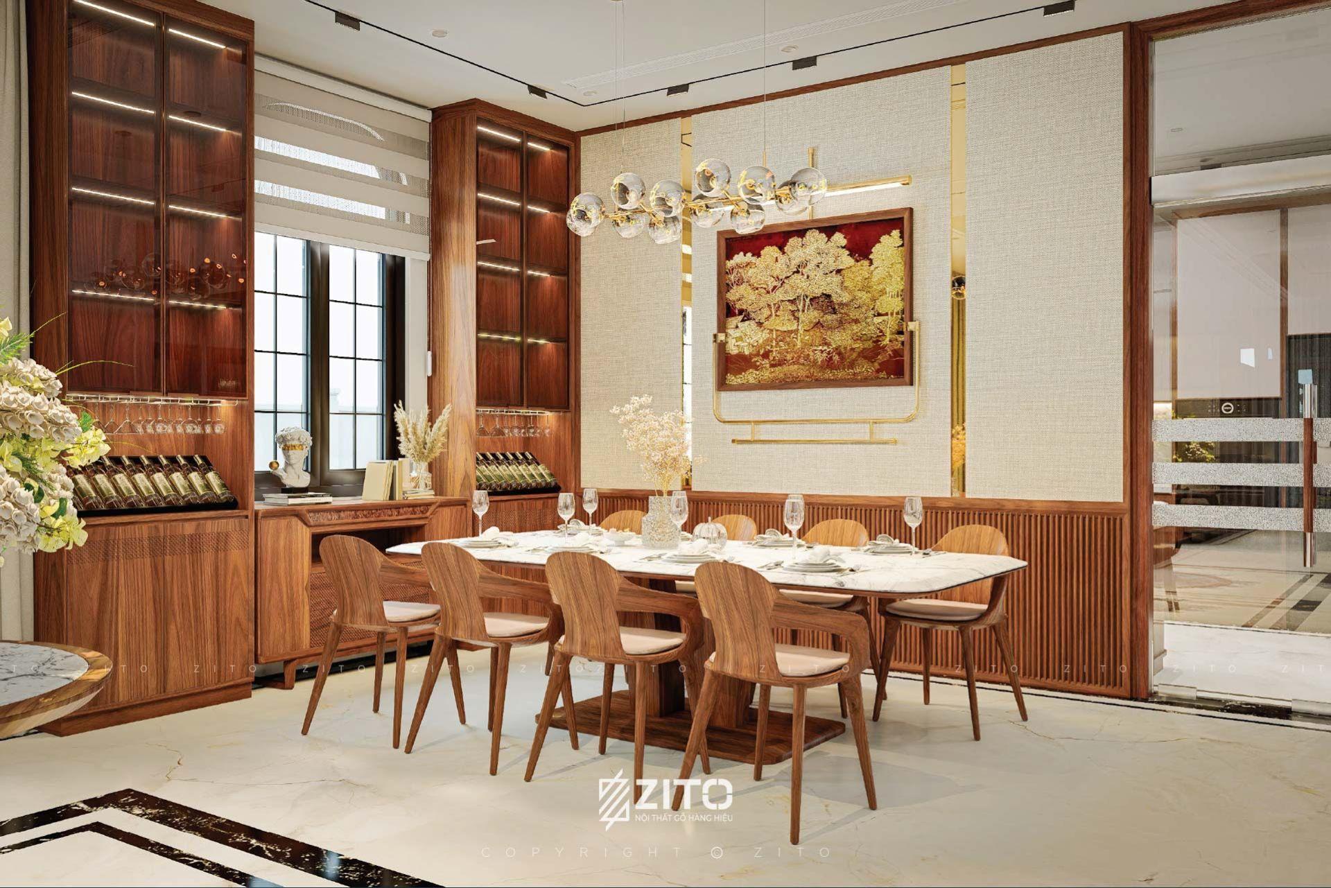 Thiết kế nội thất biệt thự Tân cổ điển Bắc Giang
