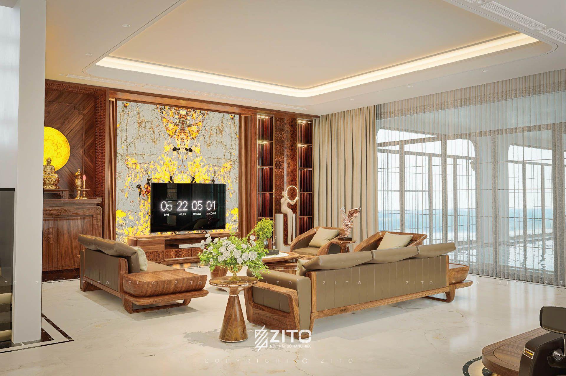 Thiết kế nội thất biệt thự Tân cổ điển Bắc Giang
