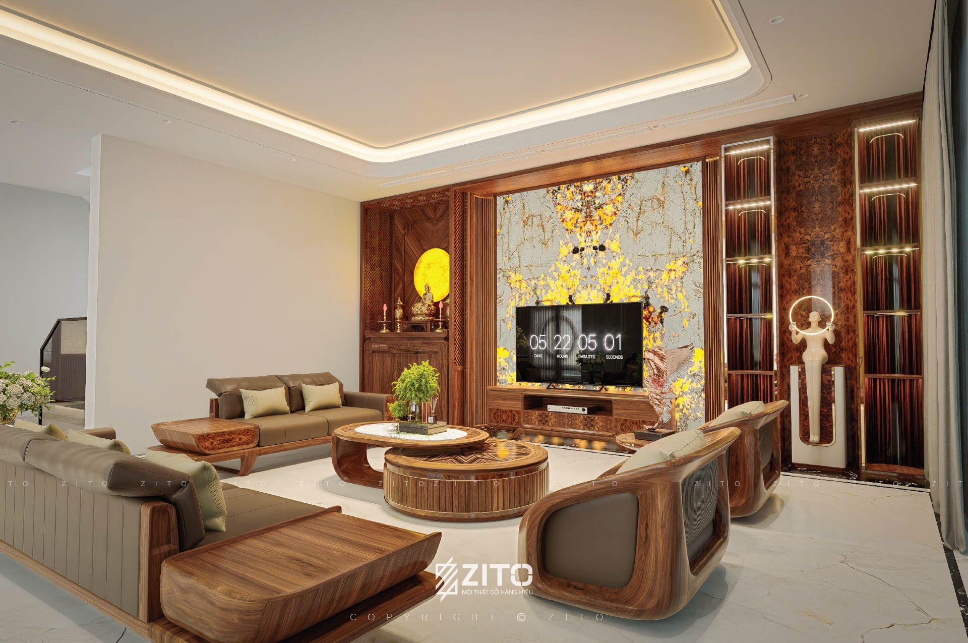 Thiết kế nội thất biệt thự Tân cổ điển Bắc Giang
