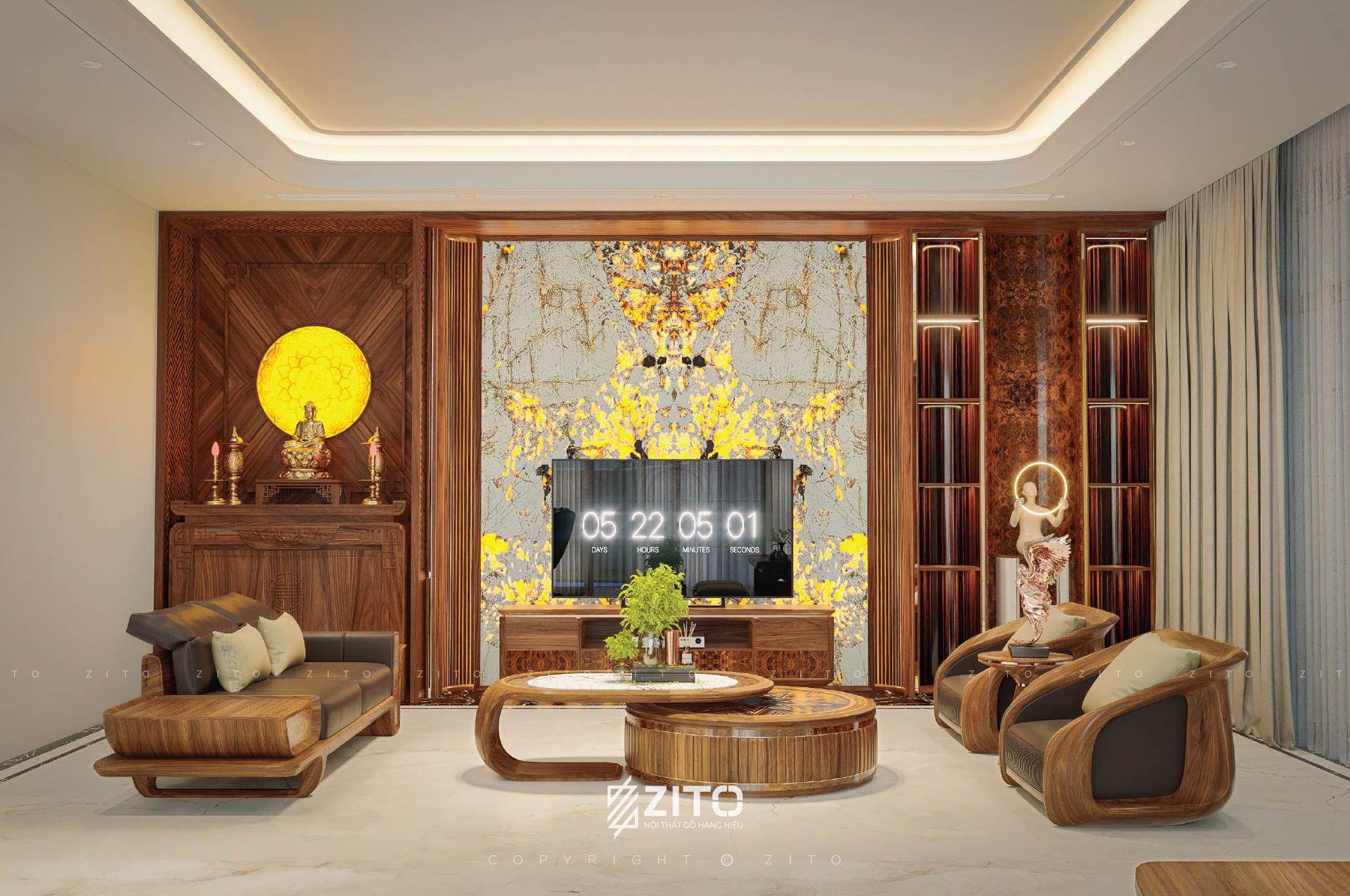 Thiết kế nội thất biệt thự Tân cổ điển Bắc Giang
