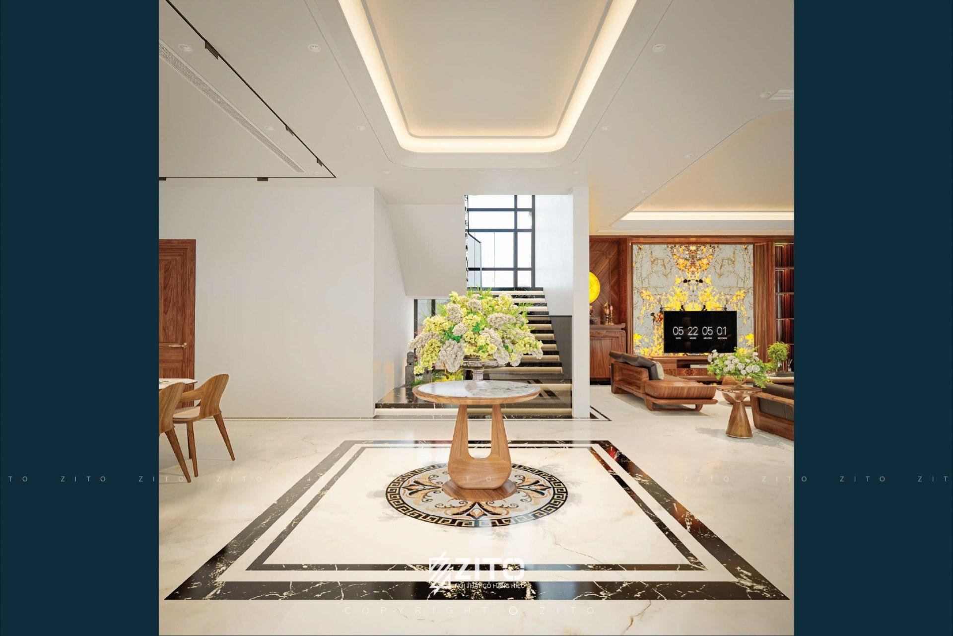 Thiết kế nội thất biệt thự Tân cổ điển Bắc Giang
