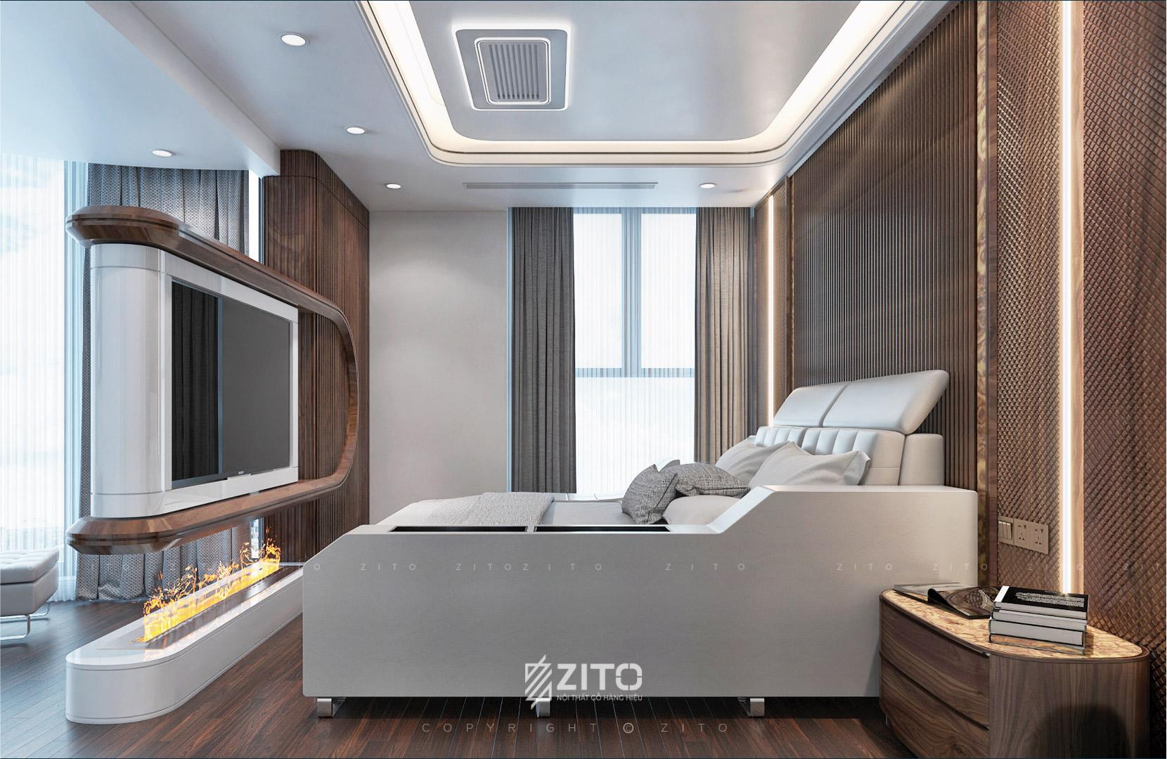 thiết kế nội thất chung cư phòng ngủ độc đáo