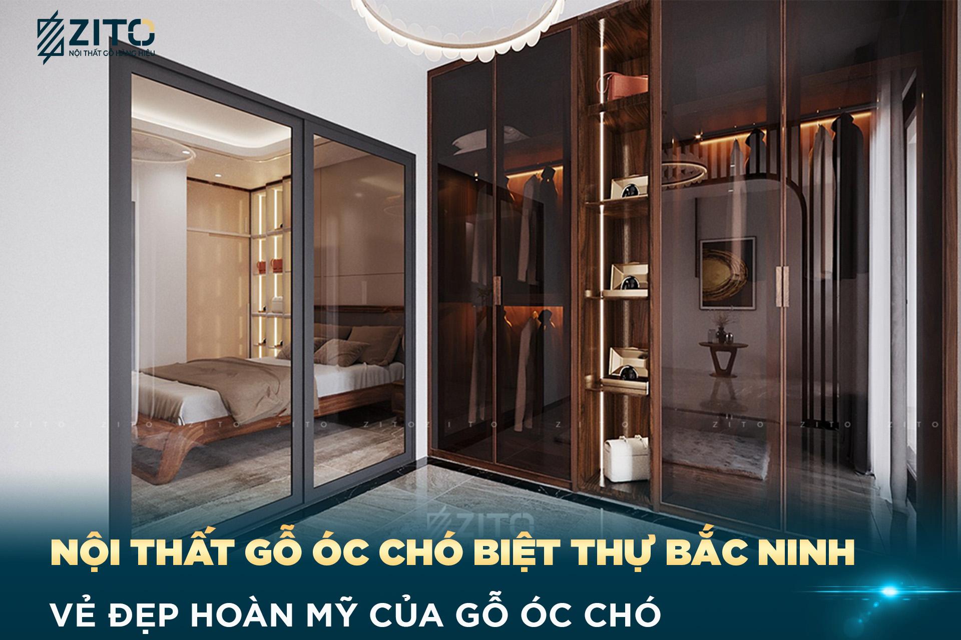 Thiết kế nội thất gỗ óc chó biệt thự anh Hùng Bắc Ninh