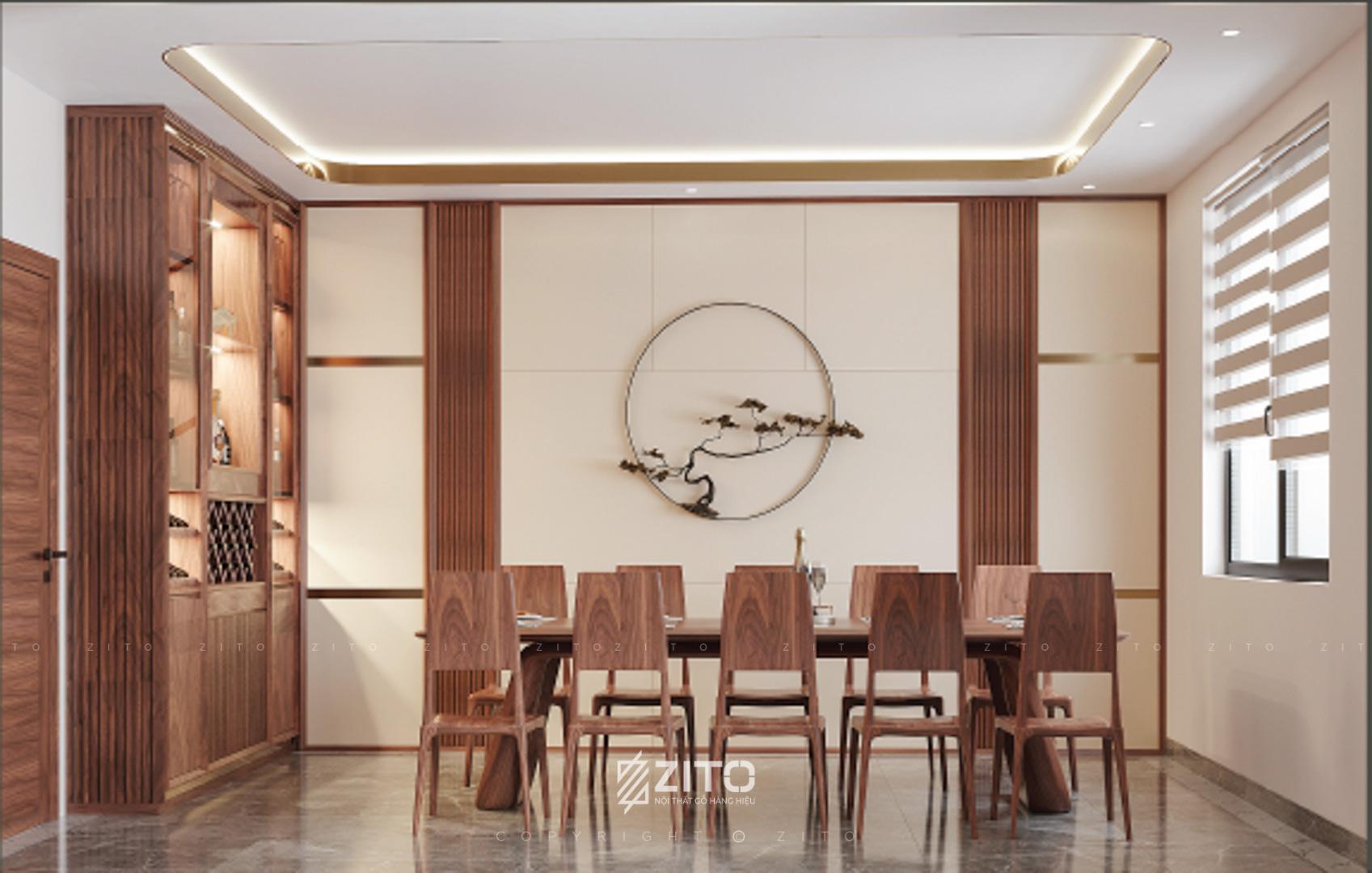 Không gian bếp cho nhà phố Vinhomes rộng rãi, tối ưu diện tích